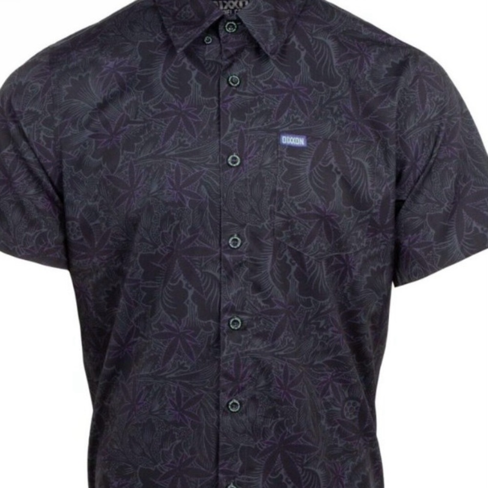NWT DIXXON PURPLE HAZE BUTTON DOWN